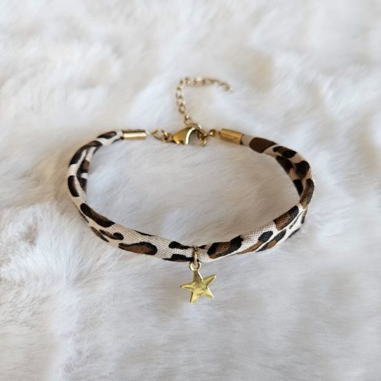 bracelet-en-tissu-leopard-beige-or